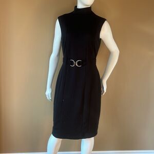 Black dress /casual  / size L/ belt